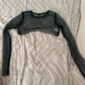 Super cropped studded top